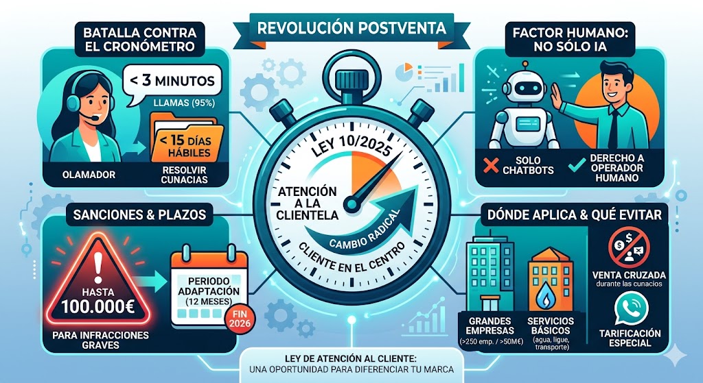El fin de la paciencia infinita: Guía práctica sobre la nueva Ley de Atención al Cliente